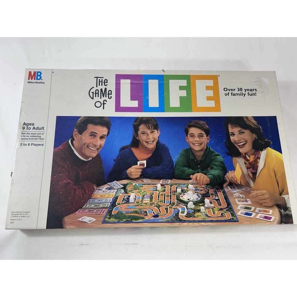 Vintage "The Game of Life" Board Game by Milton Bradley -1991 Edition - Complete
